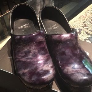 Blue Marbled Dansko Clogs
